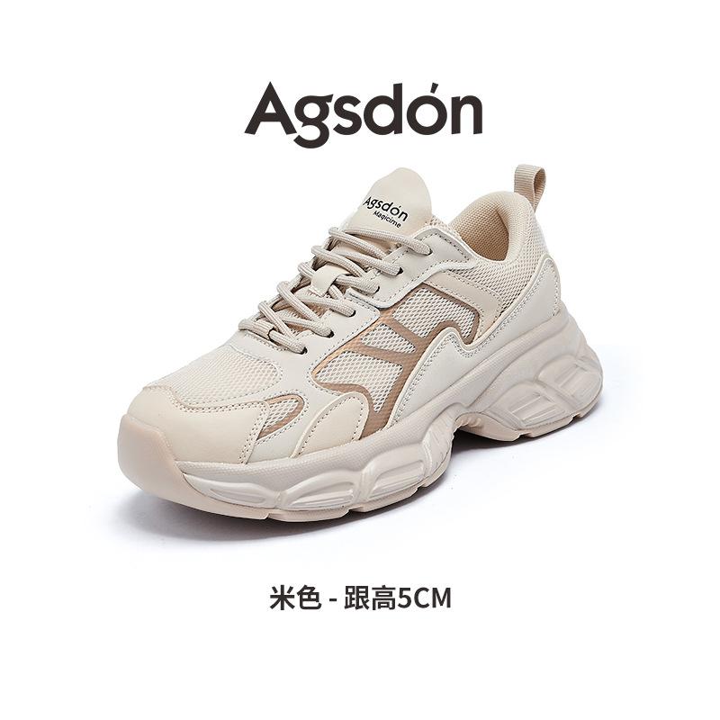 Augustine platform dad shoes women's 2025 new summer mesh lightweight casual sports shoes student running shoes