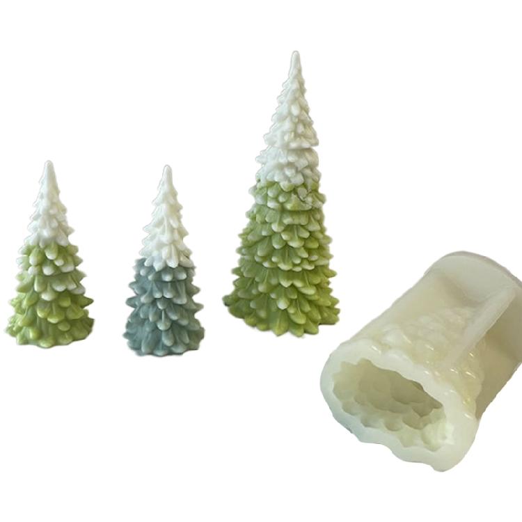 Christmas Tree Silicone Candle Mold Handmade Scented Candle Making Tool DIY Holiday Party Crafts Mould Home Decorations