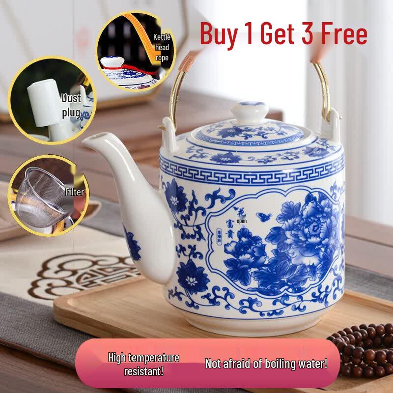 UOOSO Blue & White Ceramic Teapot