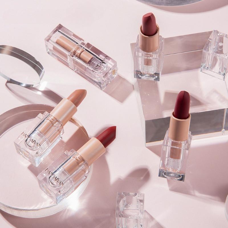 Matte Lipstick Nude Color - Non-drying Colored Makeup Matte Lipstick Lip Balm