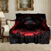 [1pc Horror Halloween Skeleton Blanket] All-Season Blanket - Cozy Blanket for Sofa Couch Home Decoration, Digital Printed Nap Blanket