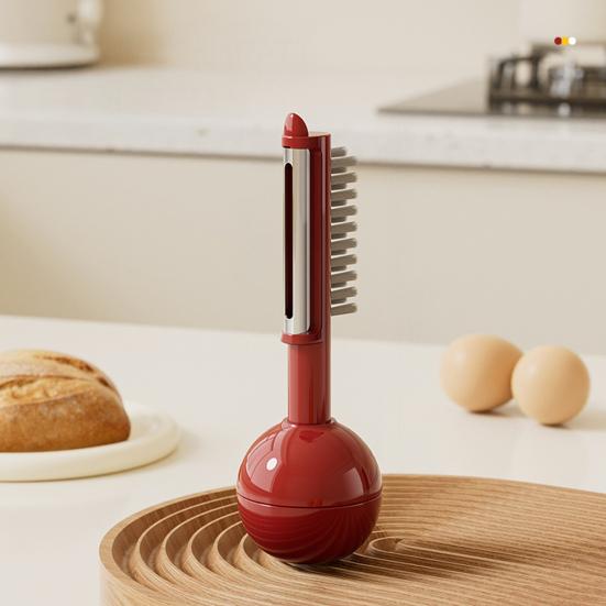 2 in 1 Standing Vegetable Peeler with Brush, Vertical Tumbler Peeler, Multifunctional Potato Apples Peeler, Kitchen Tool