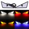 2 Peças Universal Carro Motocicleta LED Olho de Triângulo Mini Olhos de Águia Lâmpada Traseira Lâmpada Decorativa Indicador de Seta Multicolor