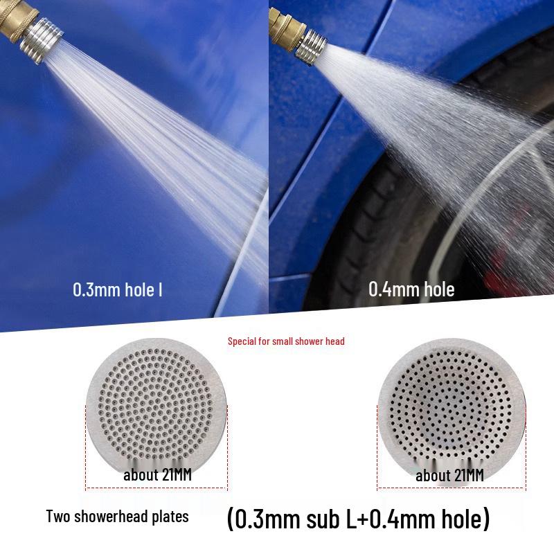 1/4 Quick Connect High Pressure Car Wash Gun - Stainless Steel Shower Head & Soft Nozzle for Watering, Vegetable Washing & Wheel Cleaning