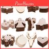 10pcsset Wooden Christmas Tree Decorative Hanging Decor Craft Gift Xmas Pendant