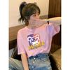 Apricot Loose Cotton Shoulder Short-sleeved T-shirt Women's 2025 Summer New European Large-size Niche Top Bottoming Shirt
