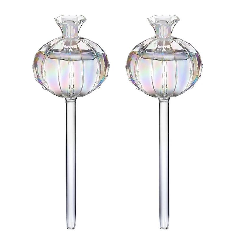 1/2Pcs Pomegranate Flower Watering Machine Glass Creative Modeling Watering Machine Pot Lazy Watering Machine Tulip Waterer