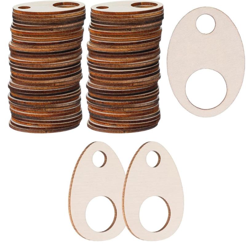 100Pcs Wooden Thread Spools With 2 Loose Rings For Embroidery And Crafting Storage Solution