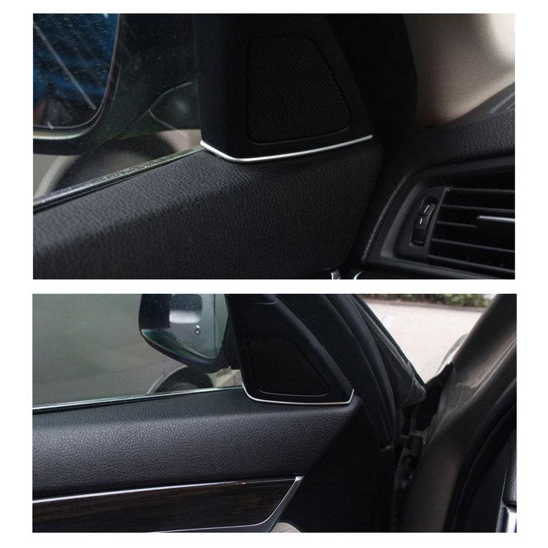 2pcs Car Front Door Speaker Cover Gap Decorative Trim Auto Tweeter Gap Plug Trim For Bmw 5 Series F10 2011-2017 Accessories