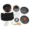 11 Piece Set Camping Cooking Set Multilayer Portable Camping Cookware Set with Teakettle Frying Pan for 2 To 3 People