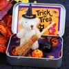 Halloween Beer in een Doos voor Trick or Treat, Leuke Halloween Decoratie voor Kinderen, Pluche Mini Teddybeer Cadeau met Toverhoed