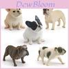 Figura coleccionable de PVC de un bulldog francés realista para decoración del hogar y para amantes de los perros.