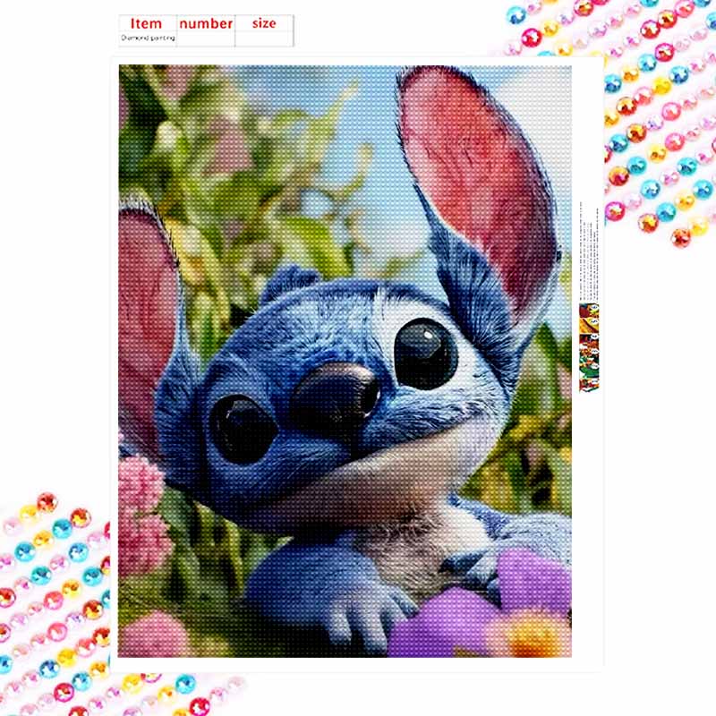 Disney Stitch Diamond Painting Kit 5D DIY, suitable for beginners and craft lovers, interior space decoration