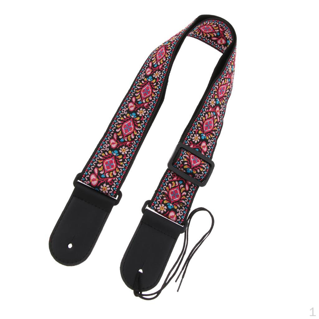 Strap, Leather End Strap for Electric Guitar, Acoustic Classical Western Guitar And 1