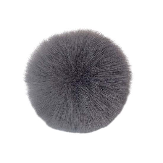 Faux Fur Pom Pom Fluffy Ball with Elastic Loop Cute Plush Ball Bag Charm for Craft Projects Hat Accessories