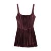 European & American Style Women's Velvet Bodycon Bustier Dress - Fashionable and Versatile Hot Seller