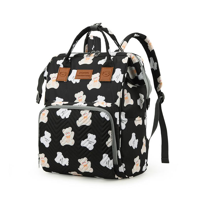Schoolbag's New Animal Pattern Mommy Bag Can Be Carried Out, Large-capacity Mother and Baby Backpack, Multi-functional Mother Bag.
