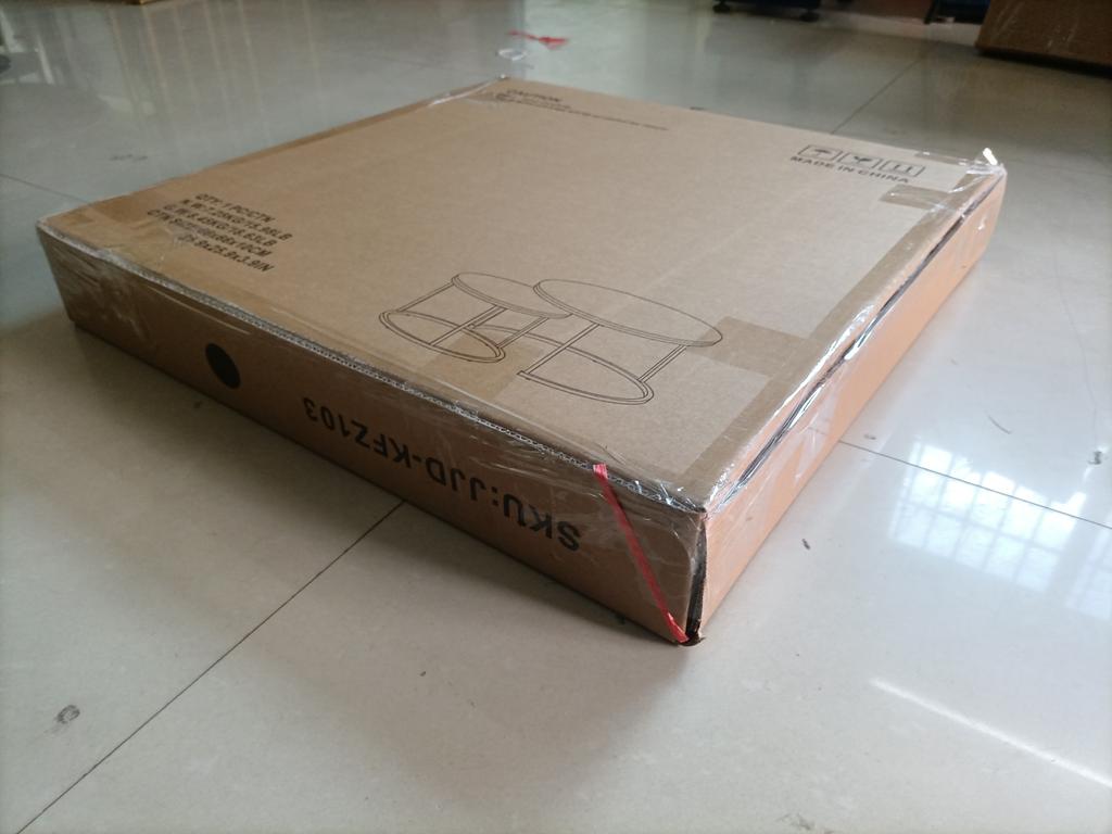 White Nesting Coffee Table 2-Piece Set, 60cm Metal Frame Round Coffee Table, Suitable for Living Room, Bedroom, Balconies, Patios, Offices, Small Room