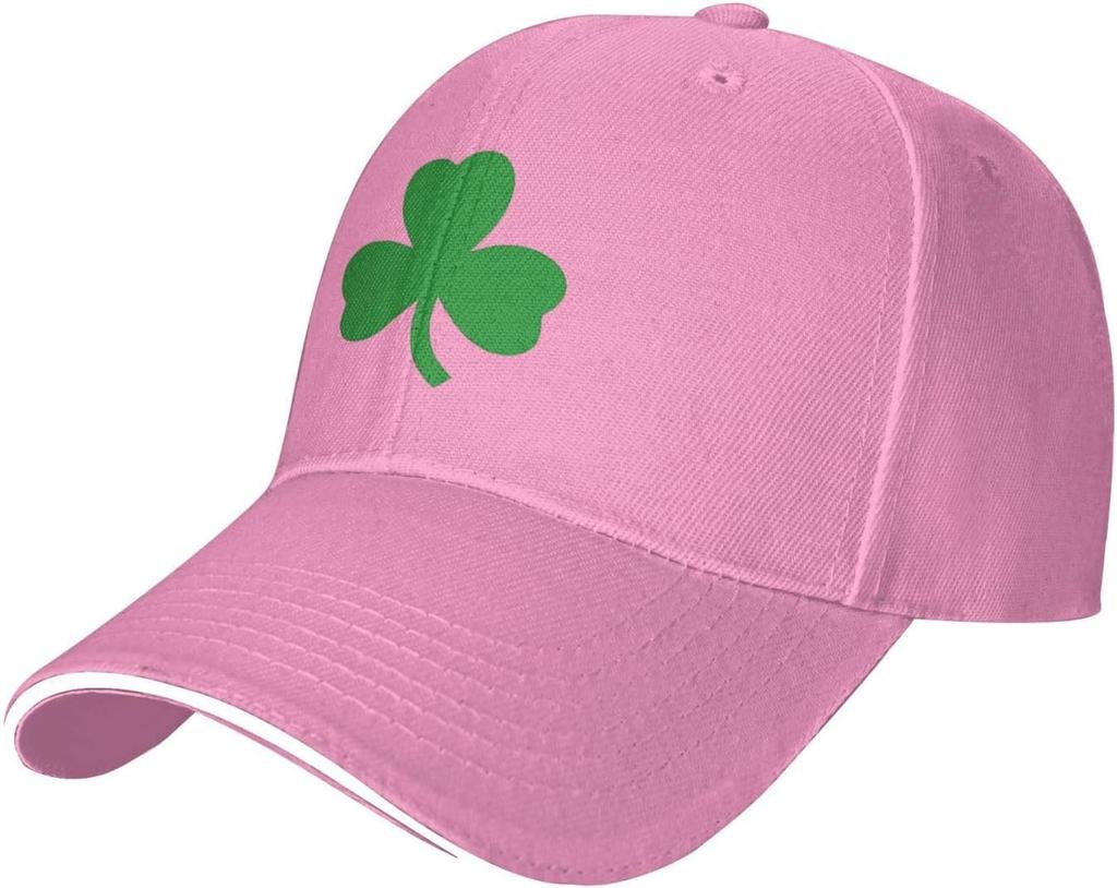 Green Shamrock Baseball Cap Red Adult Polyester Adjustable Outdoor Summer Fashion Hat