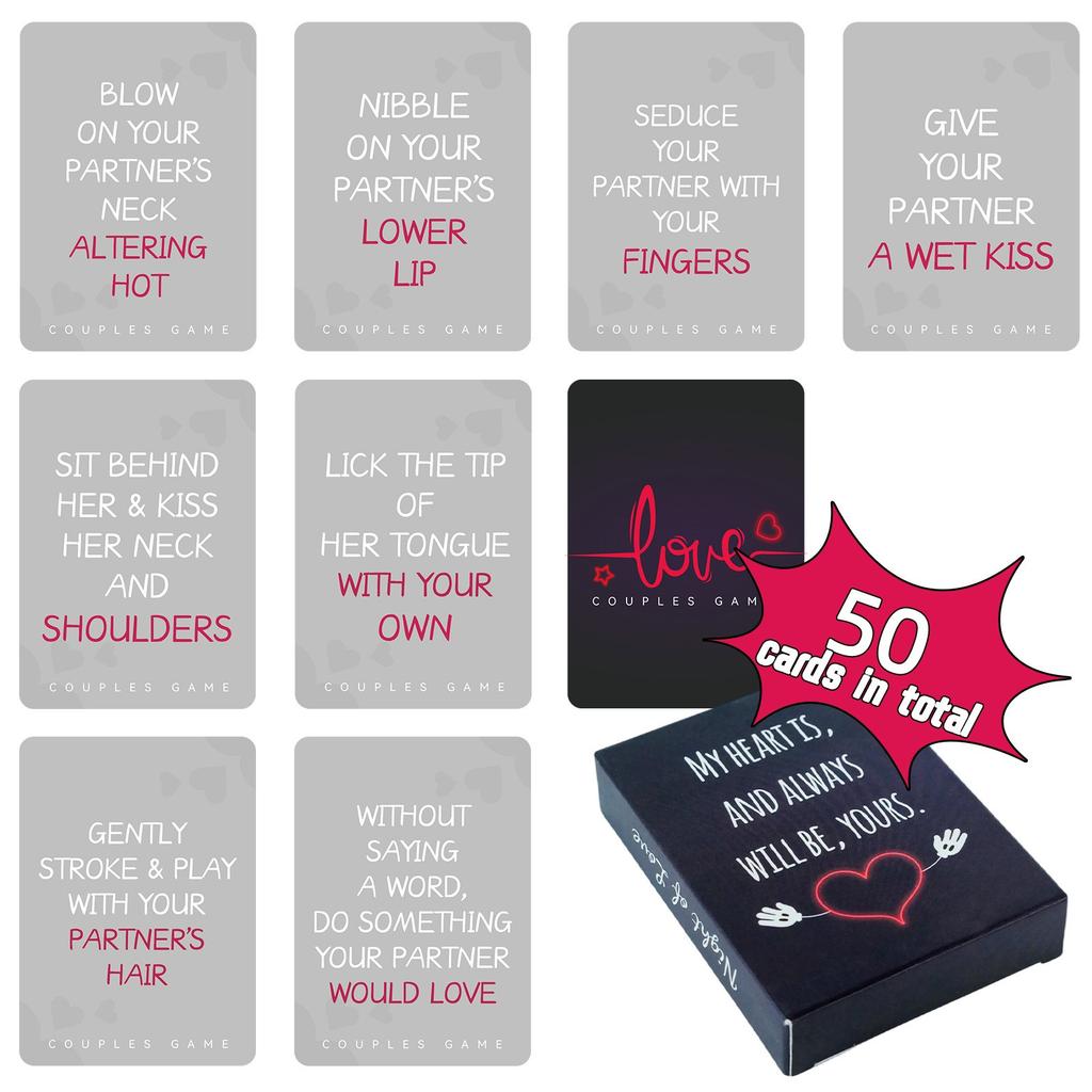 50 Paarkarten, Dating, Wärme der Emotionen, Herzerwärmendes Spielzeug, LernkartenSchreckliches Paarkartenspiel