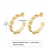Daisy Flower Hoop Earrings For Women,18 K Golden Stainless Steel Ear Jewelry Waterproof