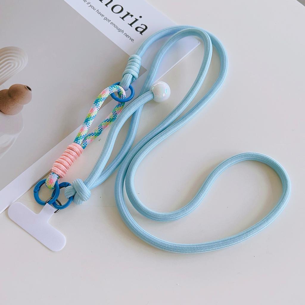 Two-In-One Multi-Functional Mobile Phone Universal Lanyard, Adjustable Crossbody Long Rope, Pearl Pendant, Finger Anti-Loss Rope