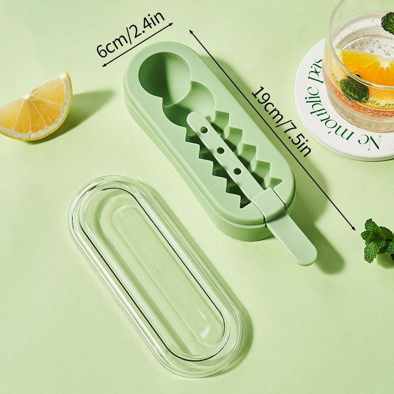 Creative Ice Cream Stick Mold Silicone Ice Cream Mold 3 Hole Ice Ball Homemade DIY Baking with Cover and Stick Kitchen Tools