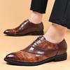 Fashion Classic Luxury Brand Men Leather Shoes Spring Trend Black Patent Leather Men's Dress Shoes Business Oxfords Casual Shoes Plus 48