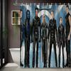 X-Men Team Black Suits Waterproof Shower Curtain For Superhero Bathroom Decor