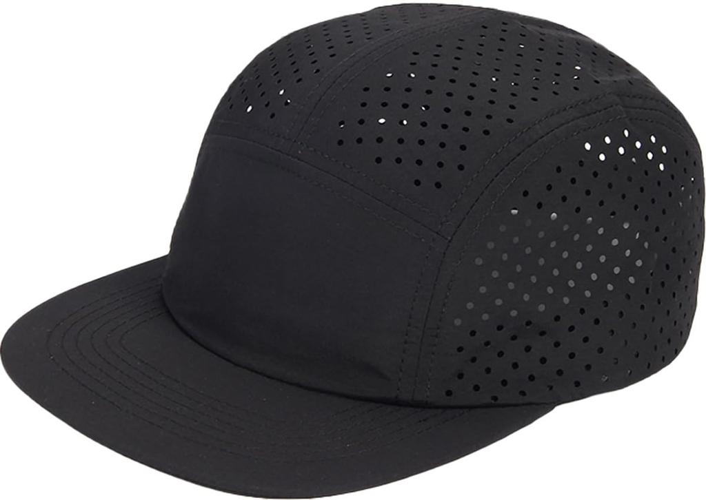 Laquest Mesh Jet Cap Camp Simple Cap, Five-Panel Low-Profile, Men's/Women's (Size M, Black)
