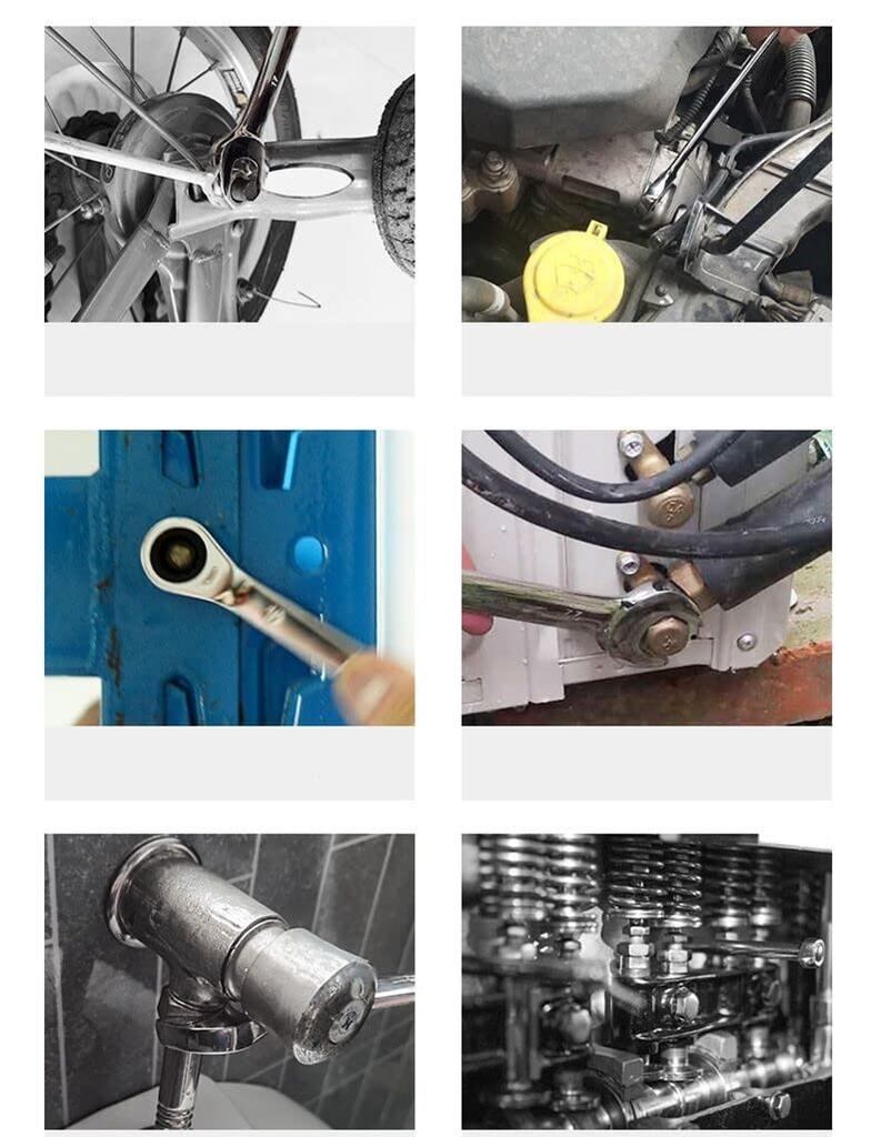Ratchet Combination Maintenance Perfect for and Furniture with a Mirror Finish Wrench, Wrench, Spanner, Tool, 24mm, Cars, Motorcycles, Assembly,