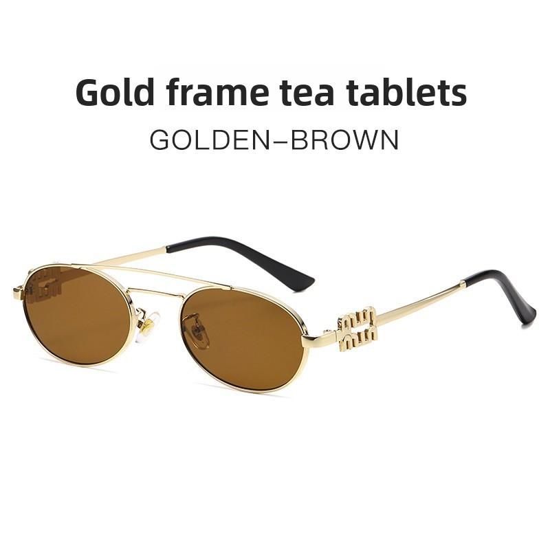 Euro Retro Oval Sunglasses With Uv400 Protection For Fashionable Sunwear And Outdoor Activities