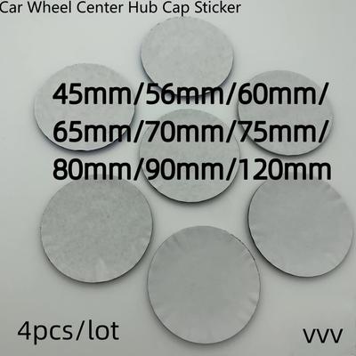 4ks Černá v-v v 45mm 56mm 60mm 65mm 70mm 75mm 80mm 90mm 120mm Krytka středu kola Nálepka na ráfek Autopříslušenství
