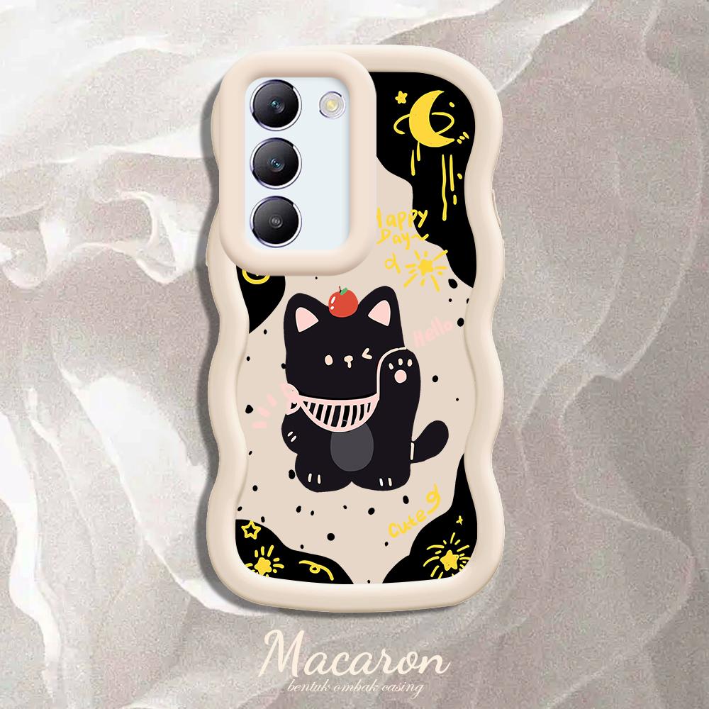 

Окрашенный узор Big Wave Edge Мягкий силиконовый материал Macaron чехол для телефона противоударный защитный резиновый чехол для OnePlus Vivo Motorola Moto Vivo Y21A