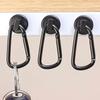 Strong Black Heavy Duty Neodymium Magnetic Hooks with Carabiner for Gym Bag Hanging Locker Storage Outdoor Activity Use