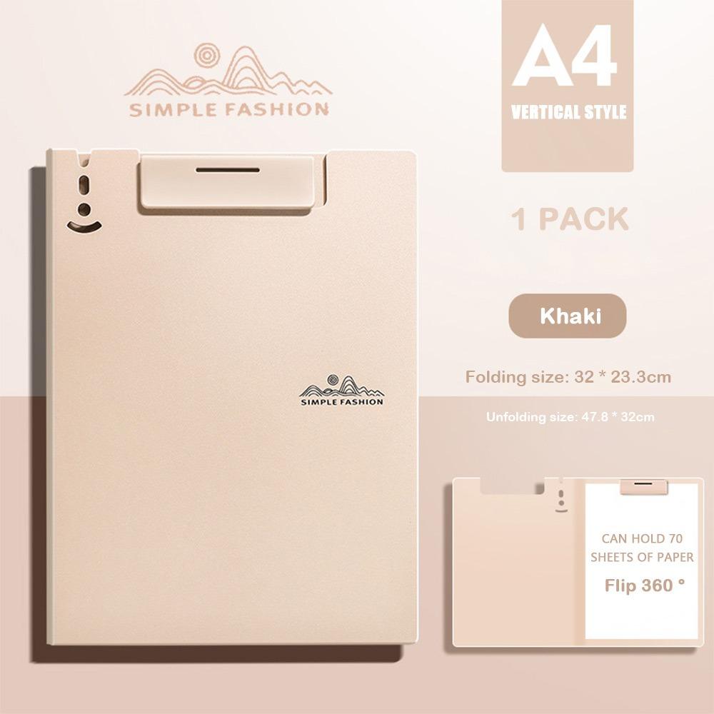 with Metal clip A4 File Folder Dual-use Writing Pad Fashion Test Paper Storage Organizer  Office