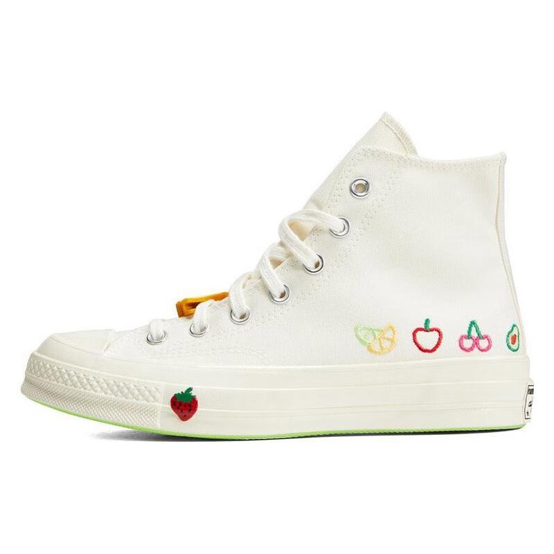 

Converse Chuck 70 Fruit Embroidered Banana Lace Buckle High Top Canvas Unisex White 35