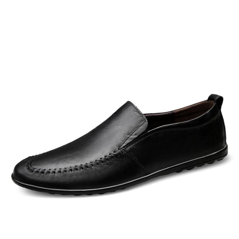 Genuine Leather Loafers Men Casual Shoes 2025 Designer Formal Business Mens Moccasins Slip On Flats Male Driving Shoes Red