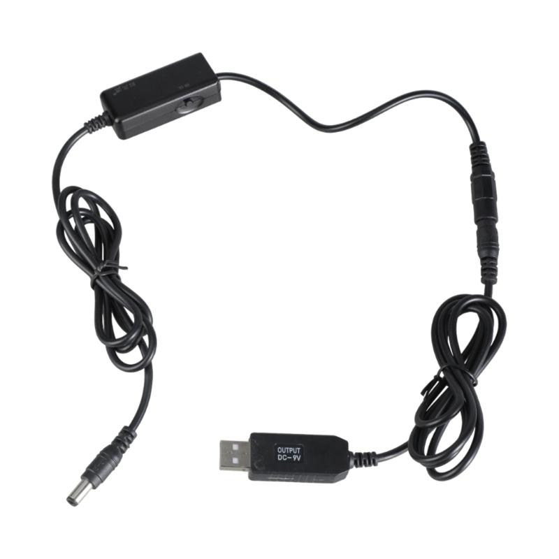 USB to DC5.5x2.1mm Charging Cable 5V to 9V Step up Converters Power Cable for Routers and Camera 5.5x2.1mm Connectors