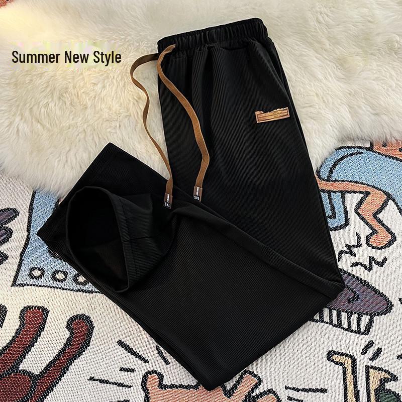 Herren Sommer Ice Silk Schnelltrocknende Lockere Gerade Hose - Trendy Casual Sports Style