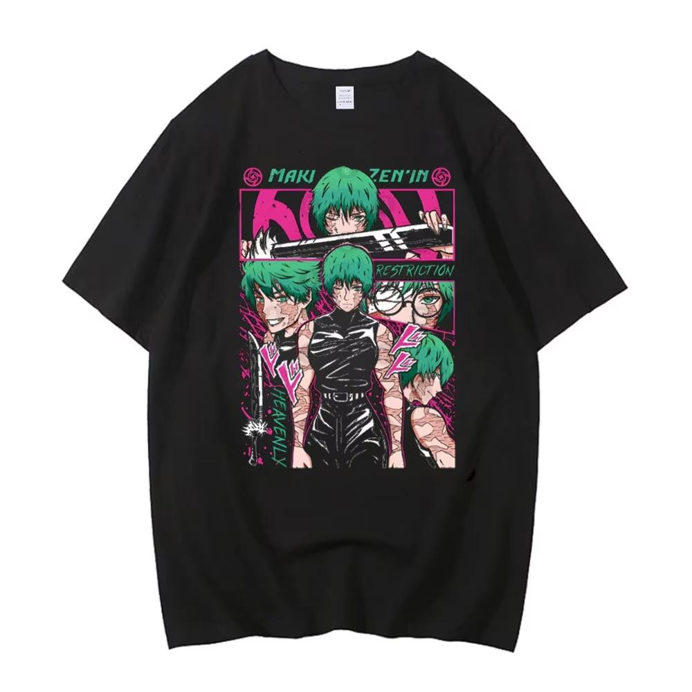 2026 Jujutsu Kaisen Summer T Shirt Anime Zenin Maki Printing Cotton Tshirt Unisex and Women Harajuku Fashion Loose