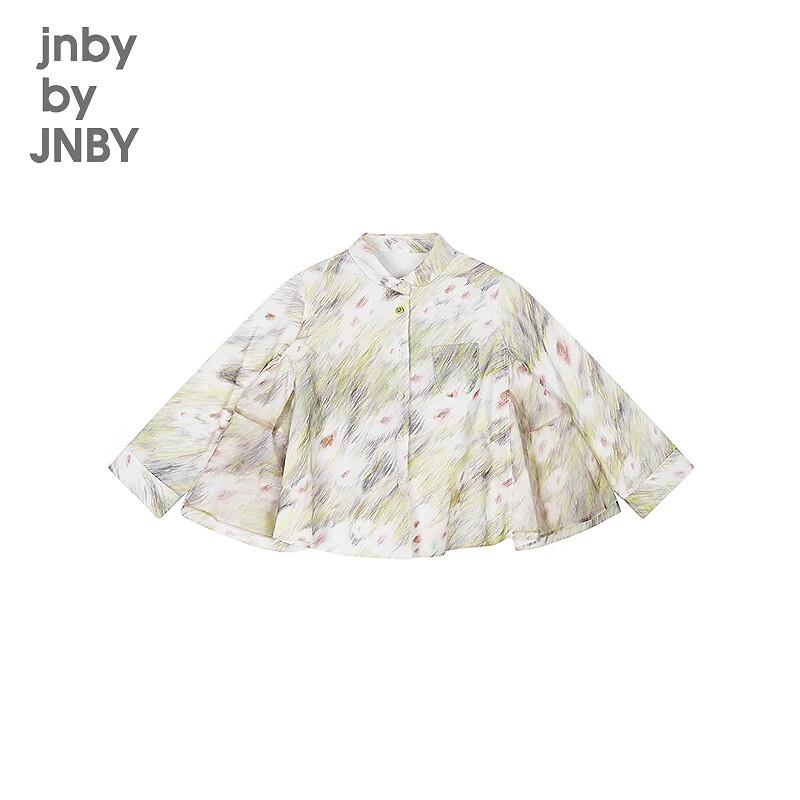 JNBY Girls' 2026 Spring Floral Print Long Sleeve Cotton Shirt