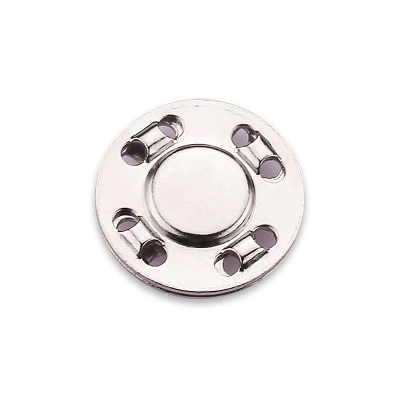 

1 пара цветных металлических магнитных застежек, круглые потайные пуговицы, магнитные застежки для пальто и курток, ультратонкие невидимые кнопки-защелки 21.0 MM серебряный