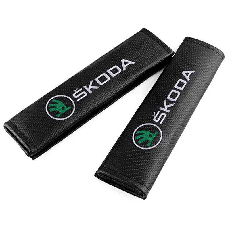 1/2pc Car Seat Belt Cover Shoulder Guard Strap Pad Cushion for Skoda Rapid Fabia 1 2 Karop Roomster Yeti Superb Octavia A7 A5 A4
