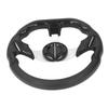 13in Steering Wheel Black PU Leather Racing Style Comfortable Grip Modification Steering Wheel Replacement for Car