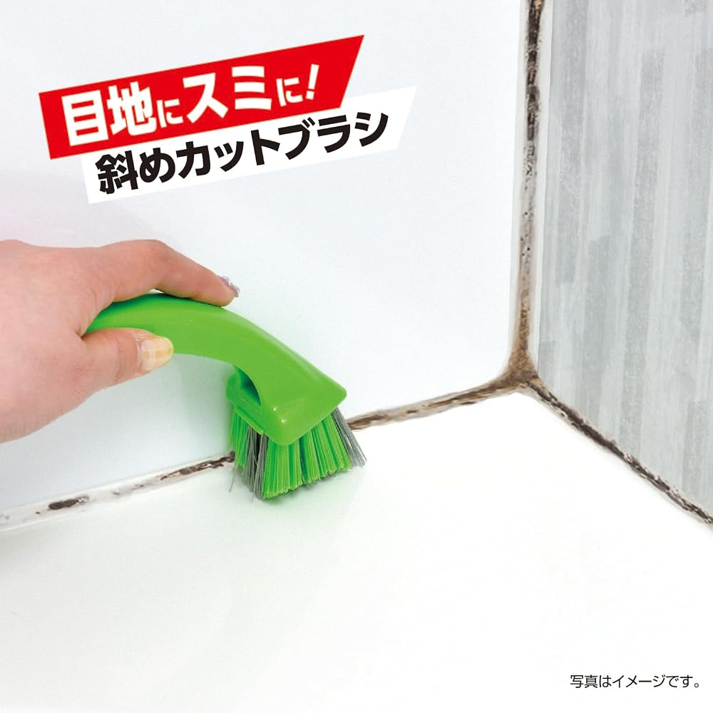 Japanese Product LEC Powerful Mold Remover 3-Way Bathroom Brush for Floor, Grout, and Drain
