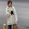 Autumn and Winter Cartoon Kitten Hooded Sweater Couple Model Velvet Korean Version Loose Casual Wholesale