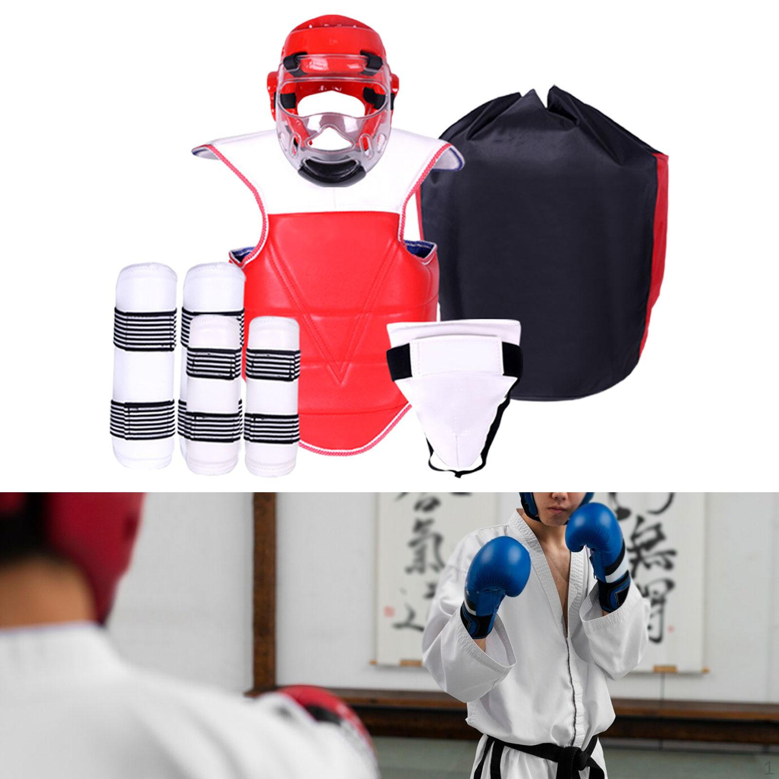 

Набор снаряжения для спарринга каратэ, маска для защиты рук, универсальный головной убор для тренировки, бокса, головы, ног, для Height 170 to 190cm