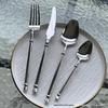 High-Quality 304 Stainless Steel Western Cutlery Set: Steak Knife, Fork, Spoon, Dessert Fork, and Spoon for Home or Hotel Use.