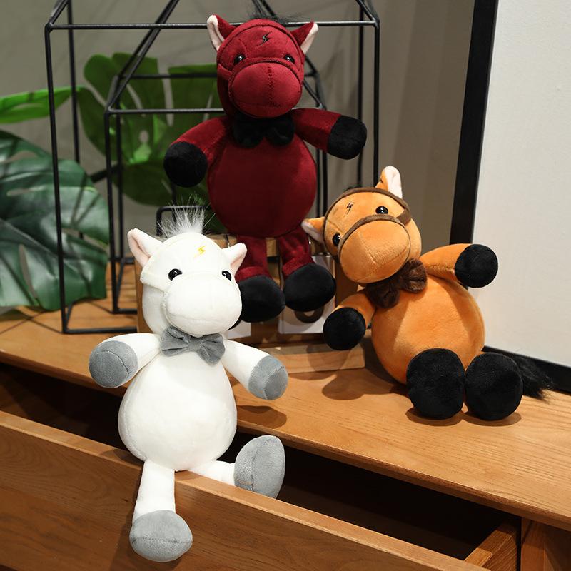 Cartoon Cute Five-color Horse Doll Plush Toy Cute Pony Doll Children's Pillow Doll Holiday Gift